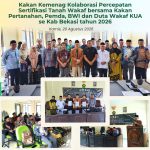 Kakan Kemenag Kolaborasi Percepatan Sertifikasi Tanah Wakaf Bersama BPN, Pemda, BWI dan Duta Wakaf KUA Se Kab. Bekasi